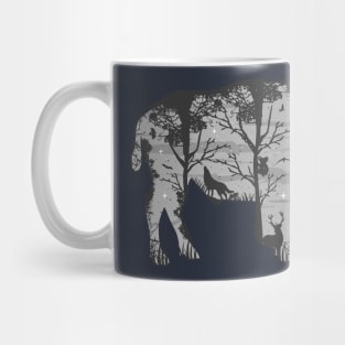 Wild Bison Silhouette Mug